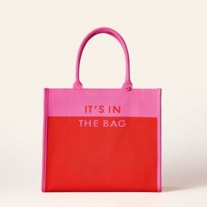 Kate Spade / Target Color-Blocked Pink and Red Tote